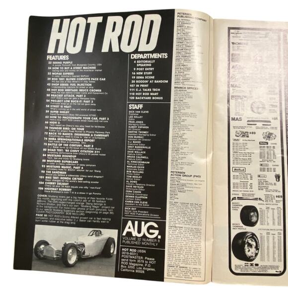 Vtg Lot 2 Hot Rod August October 1979 Magazine Chevy Small Block V8 Powered - Picture 3 of 5